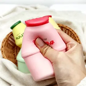 Milk Bottle Squishy Fidget Toy TPR Material Slow Rise Stress Relief Sensory Toy Desk Decor Home Office Party Gift Kawaii Drink Bottle Toy Viral Trending 2026 Kids Adults Anxiety Relief Soft Squishy Toy