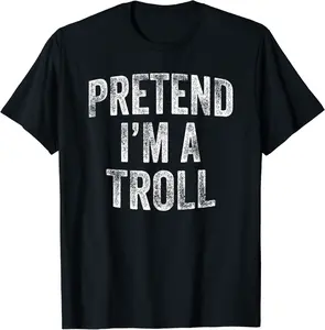 Pretend I'm A Troll Costume Family Lazy Halloween Party T-Shirt - Ronniemu Shop 42B0DC1KPQ9N
