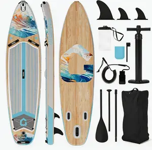 Inflatable Paddle Board, Inflatable Stand Up Paddleboards with Premium SUP Accessories, High Weight Capacity, Large Paddle with Camera Mount for Beginners