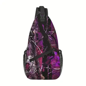 Crossbody Chest  Hiking Purple Camouflage Leaves Shoulder  Folding Large Capacity Fashion Durable Can Be Used For Shopping, Work, Leisure Travel Beach  Fishing Backpack Travel Accessories Must Have Backpack For School Back Christmas Gifts bag