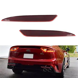 2PCS Red Lens Rear Bumper Bar Reflector Light Kit For Kia Optima K5 2016 2017 2018 Replace OEM 92405D4100, 92406D4100 ﻿
