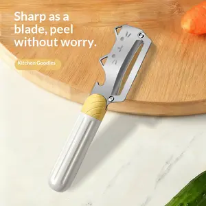 Stainless Steel Vegetable Peeler, Multi-Functional Fruit Potato Peeling Tool, Ergonomic Non-Slip Handle Kitchen Peeler EDC Knife