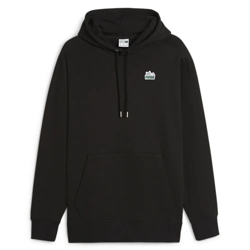 PUMA Mens T7 For The Fanbase Super Small Logo Hoodie Casual Outerwear Casual - Black