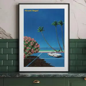 Vintage Palm Tree Pattern Unframed Art Print, 1 Count Retro Wall Art, Wall Decor for Home Living Room Bedroom, Home Decor, Ornaments