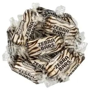 Zebra Bars Peanut Butter Candy - Nostalgia Hard Candy
