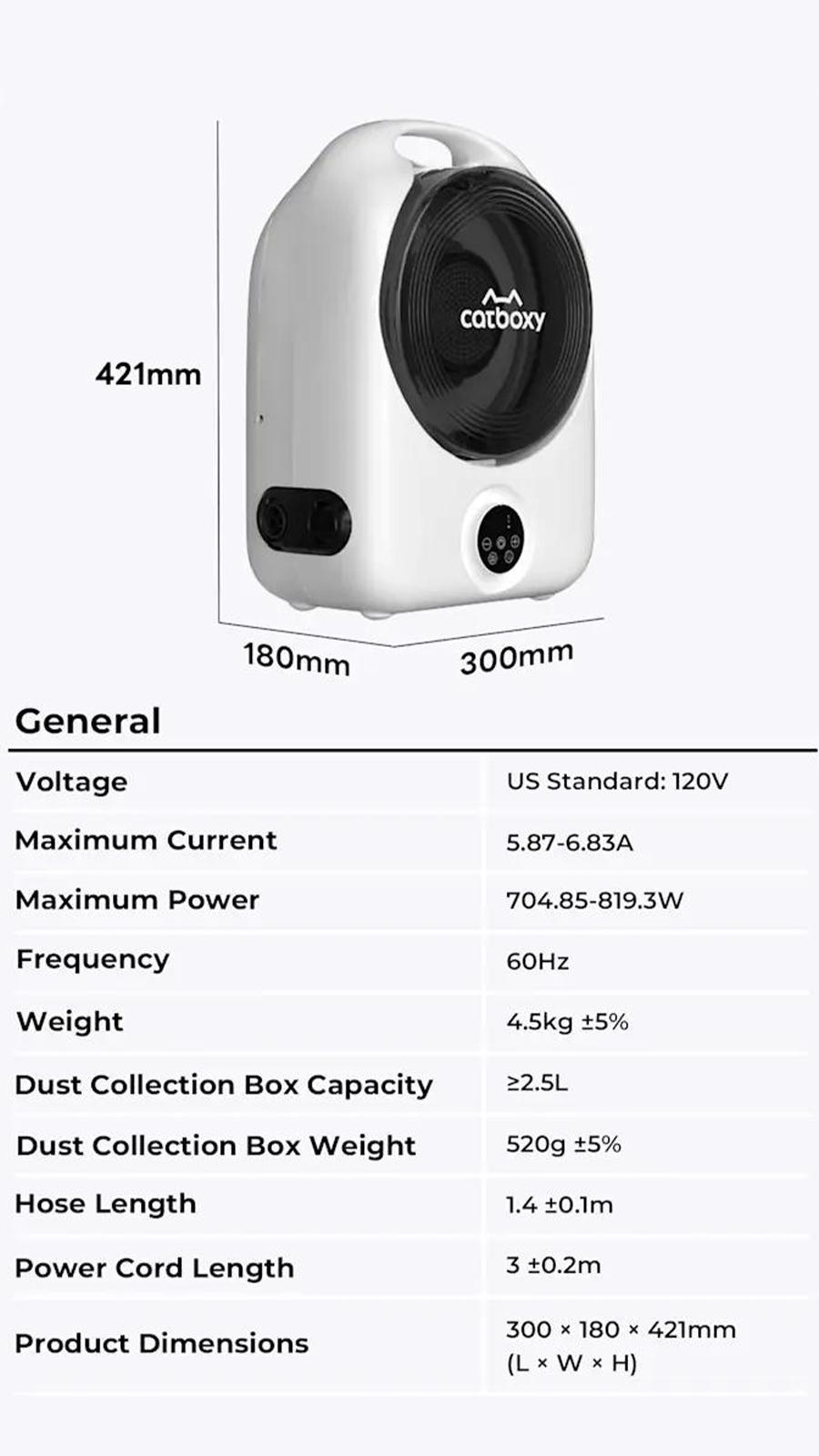 【Buy 1 Get 1 Free Gift】Catboxy Nova P1 5-in-1 Professional Cat Stuff Dog Products Pet Grooming Kit Dry Brush Trim Vacuum Clean Quiet Efficient All-in-One Solution for Pet Hair  2-Year Warranty