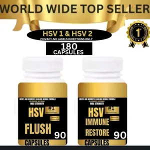 HELPS REDUCE CONTAGIOUSNESS 120 X POTENCY= FOR HIGH IGG IF TESTED-  RESISTANT  THOSE NOTHING SEEMS TO HELP- HERPES(HSV) CHRONIC DISEASE SPECIALIST MASTER HERBALIST  180 CAPSULE KIT-HERBAL NATURAL ORGANIC INTRACELLULAR  HSV FLUSH TEA CAPSULES  Supplement