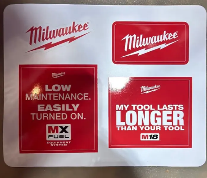 Milwaukee Sticker Pack My Tool Last Longer give Chuck