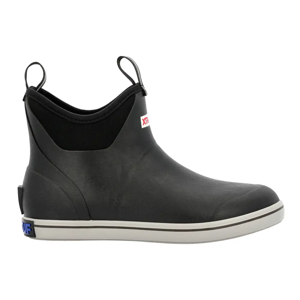 Xtratuf Mens Fleece Lined Ankle Deck Rain Casual Boots Ankle - Black