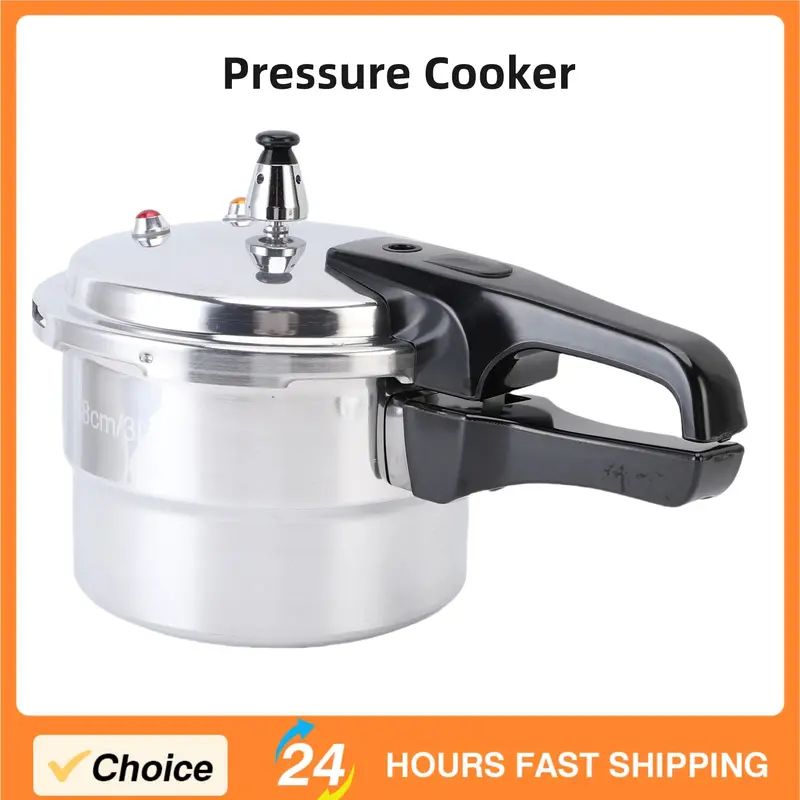 Pressure Cooker With Steam Rack for Kitchen 3L Explosion Proof Aluminium Alloy Safety Stovetop Fast Cooking Canning Cooker Pot