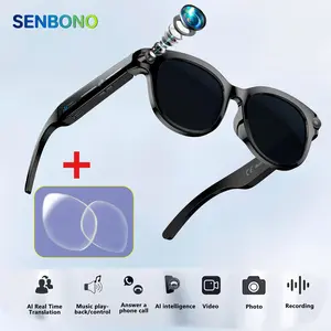 Smart Glasses Type-C Charging HD Video Recording Voice Assistant Smart Translation Wearable Headphones