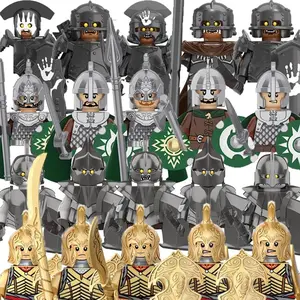 2026 new Military Building Blocks Solider Figures Movie Science Fiction Series Weapons Shield Knight Toys Gifts Medieval Mini Bricks MOC