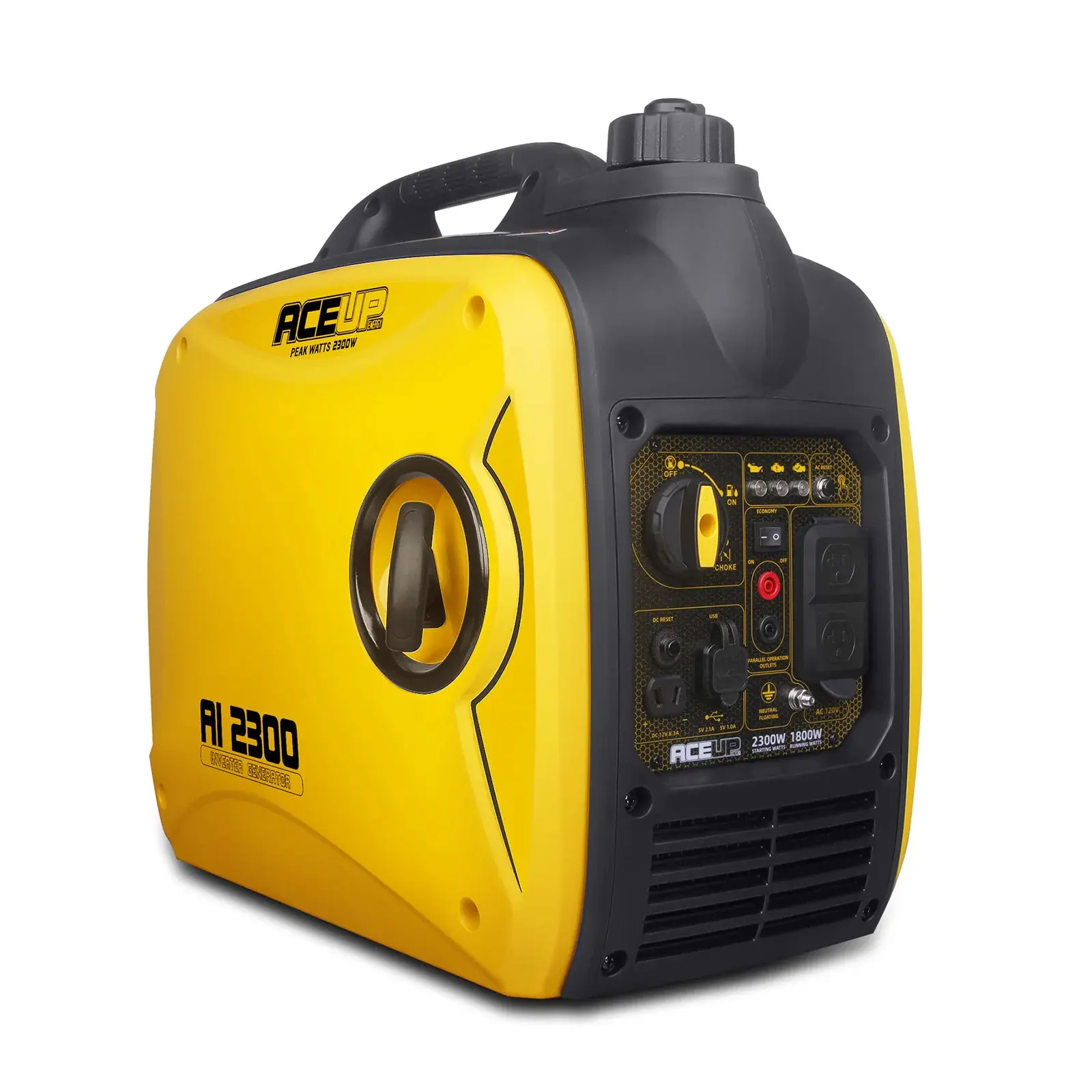 Aceup Energy 2300 Watt Portable Inverter Generator, Super Quiet Gas Generator for Home Use, EPA Compliant, Lightweight RV Ready-AI 2300