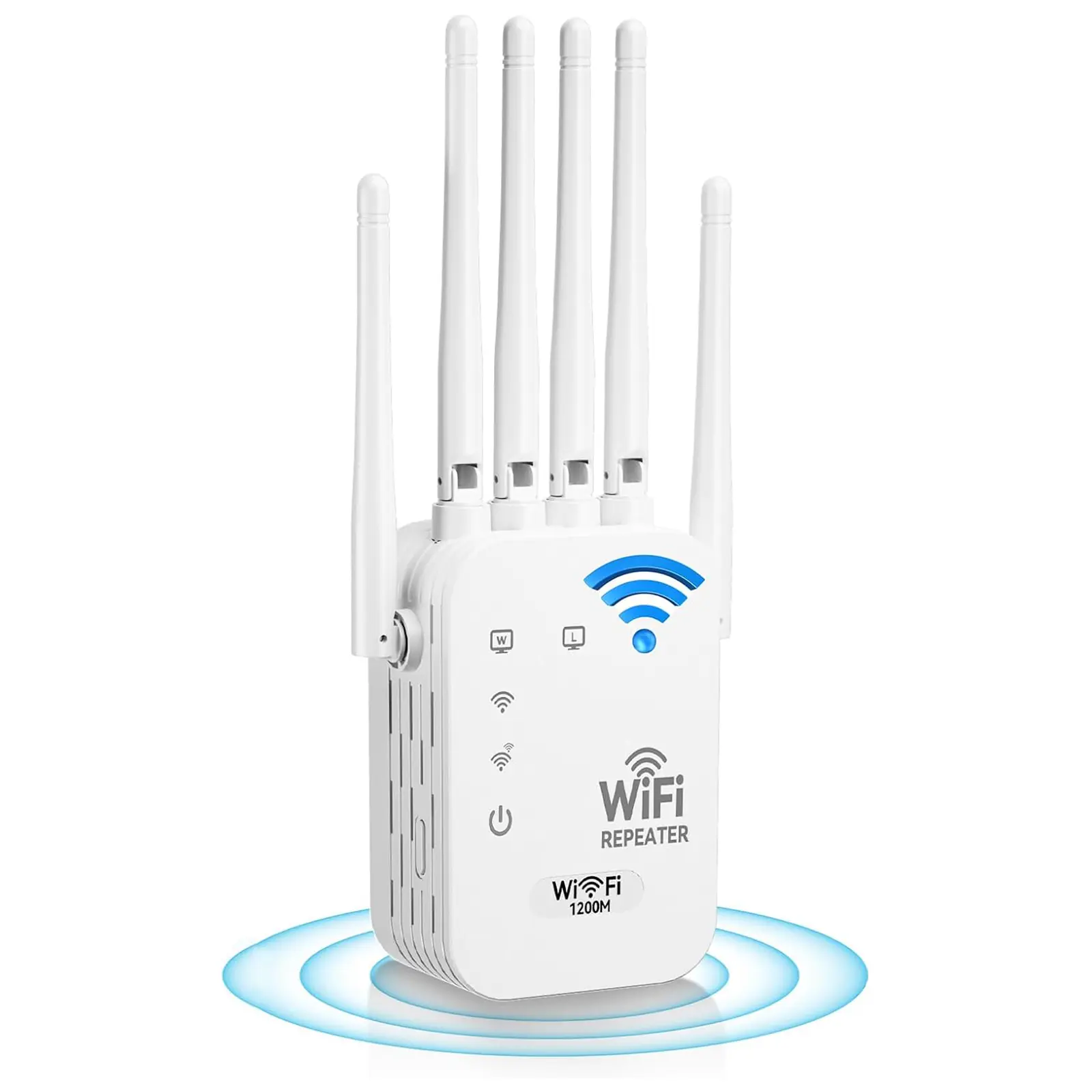 WiFi Extender 2026 6-Antenna Strong Signal, 1200Mbps Dual Band (2.4GHz) Booster, Wide Signal Coverage,Wireless Remote Amplifier, Ideal for Home Studios, Remote Workspaces, computer,Deals For You Days