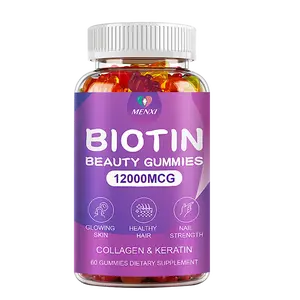 Biotin Gummies with Keratin & Collagen Peptides - Advanced Supplement for Hair Growth for Men & Women Hair Skin and Nails Vitamins - 12000mcg Biotin Vitamins A,B6,B12,C,D,E