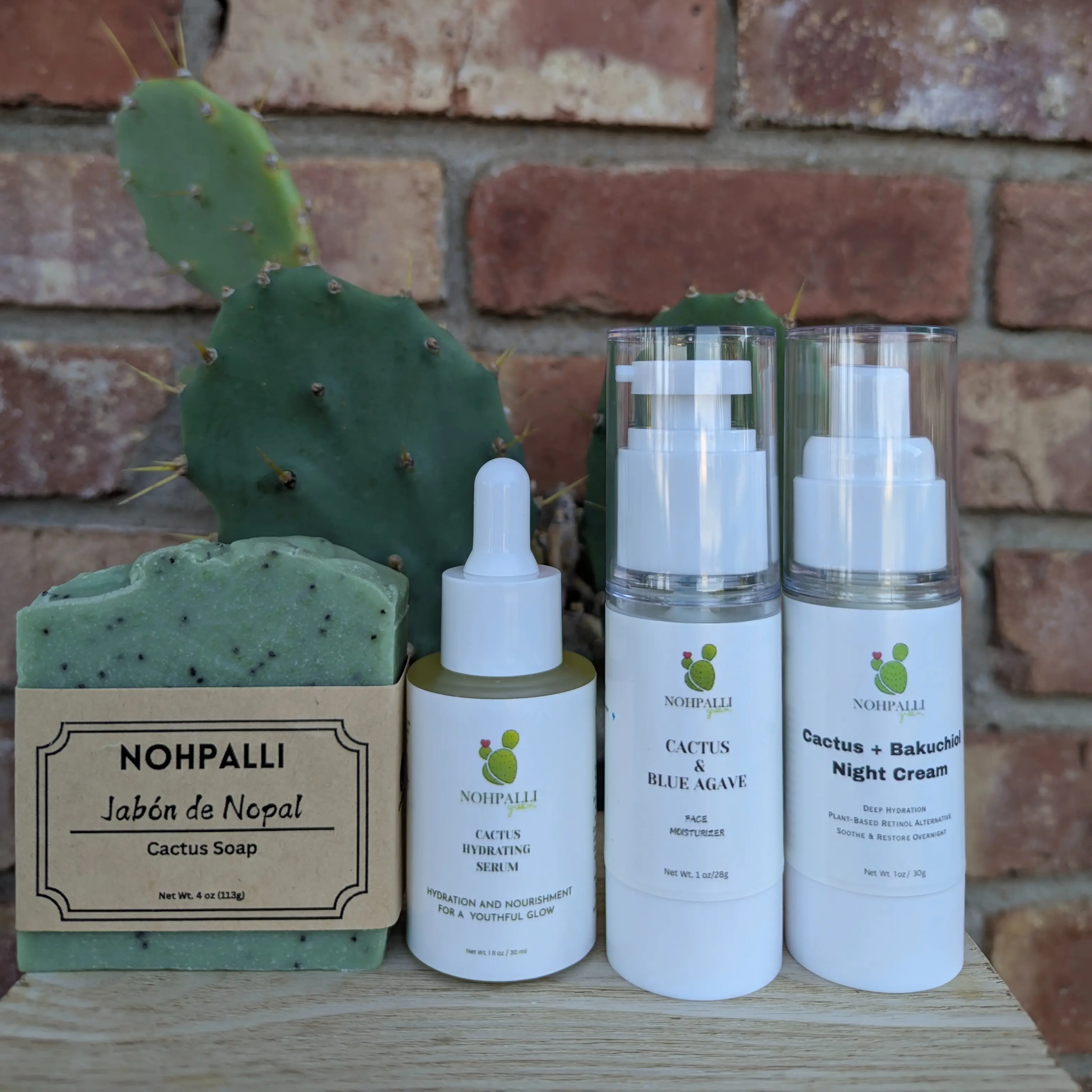 Nohpalli Green LLC Cactus Glow Set - 4-Step Skincare Ritual with Cactus  Blue Agave Marigold & Bakuchiol for Hydration & Radiance Handcrafted in USA  - TikTok Shop