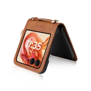 Crossbody Smartphone Case for Motorola Moto Razr 40/50/60 Ultra Pro, Shoulder Strap Included, Smartphone Casing, Protective Foldable Full Protection Cover