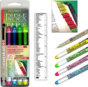 Accu-Gel & Pigma Micron Bible Study Starter Sets with Silver Verse Finder Bible Tabs (Copy) outdoorfun