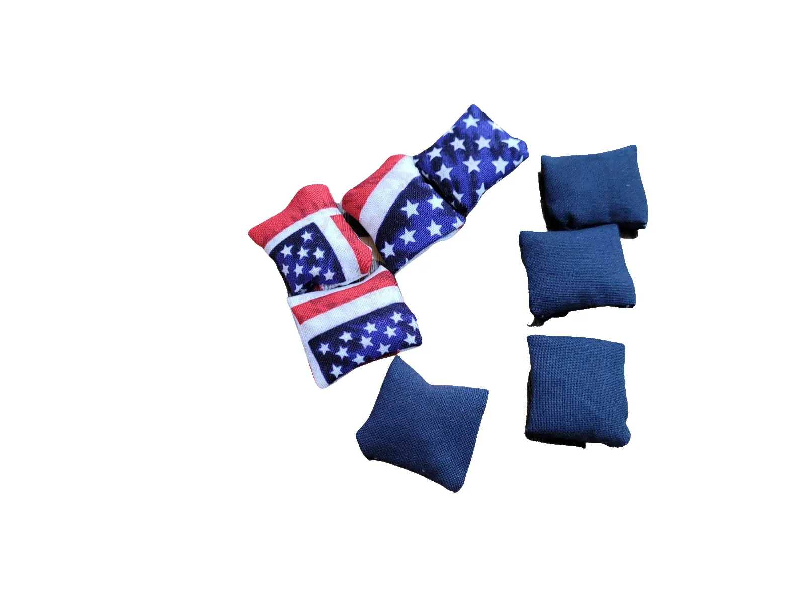 1" Quarter Sized Stars and Stripes tabletop mini cornhole bean bags