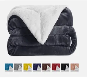 Sherpa Fleece Blanket Large Bed Sofa Reversible Blankets Throws Twin Queen Size