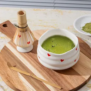 Matcha Tea Set, 4pcs/set Including Matcha Bowl & Bamboo Whisk & Stirring Stick & Tea Bowl & Tea Scoop, Tea Making Tool for Home Kitchen, Gift for Matcha Lover