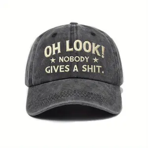 OH LOOK NOBODY GIVES A SHIT soft-top outdoor baseball cap