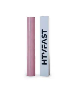 HTVFast Glitter HTV Vinyl Rolls Heat Transfer Vinyl - 11.8" x 10' Roll - Adhesive & Flexible PU Material - Easy to Cut, Weed & Transfer with Home Iron - Works on Plastic, Wood, Ceramic & Fabric (Pink)