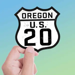 Oregon Highway 20 Road Sign Sticker