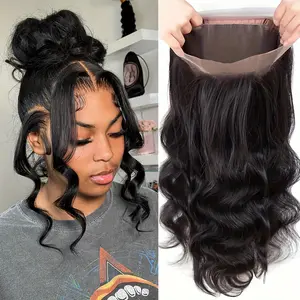 360 Lace Front Wig Pre Plucked 250% Density Human Hair 360 Full HD Lace Front Wig Body Wave/Straight Wig Women Wig with Baby Hair Natural Color