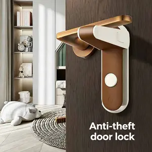 Multi-Function Safety Lock, Child and Pet Protection, No Drilling, Magic Door Handle Lock, Easy Installation, Suitable for Bedroom Doors, Nightstands