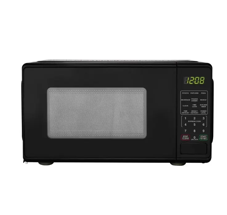 Mainstays 0.7 Cu ft Countertop Microwave Oven, 700 Watts, Black, New
