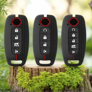 Silicone Car Key Case Full Cover Key Case Cover Car Keychain for Nissan X-Trail T33 Qashqai J12 Teana 2022 2023