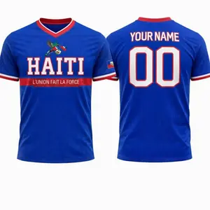 Unisex Haiti Soccer Fan All-Over Print Personalized Jersey, Professional Sports Clothing for Soccer Enthusiasts, Unisex Names