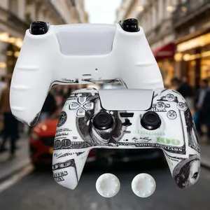 PS5 Controller Skin with Cash Money Design, Scratch-Resistant Protective Cover and Joystick Caps for PS5 Gamers