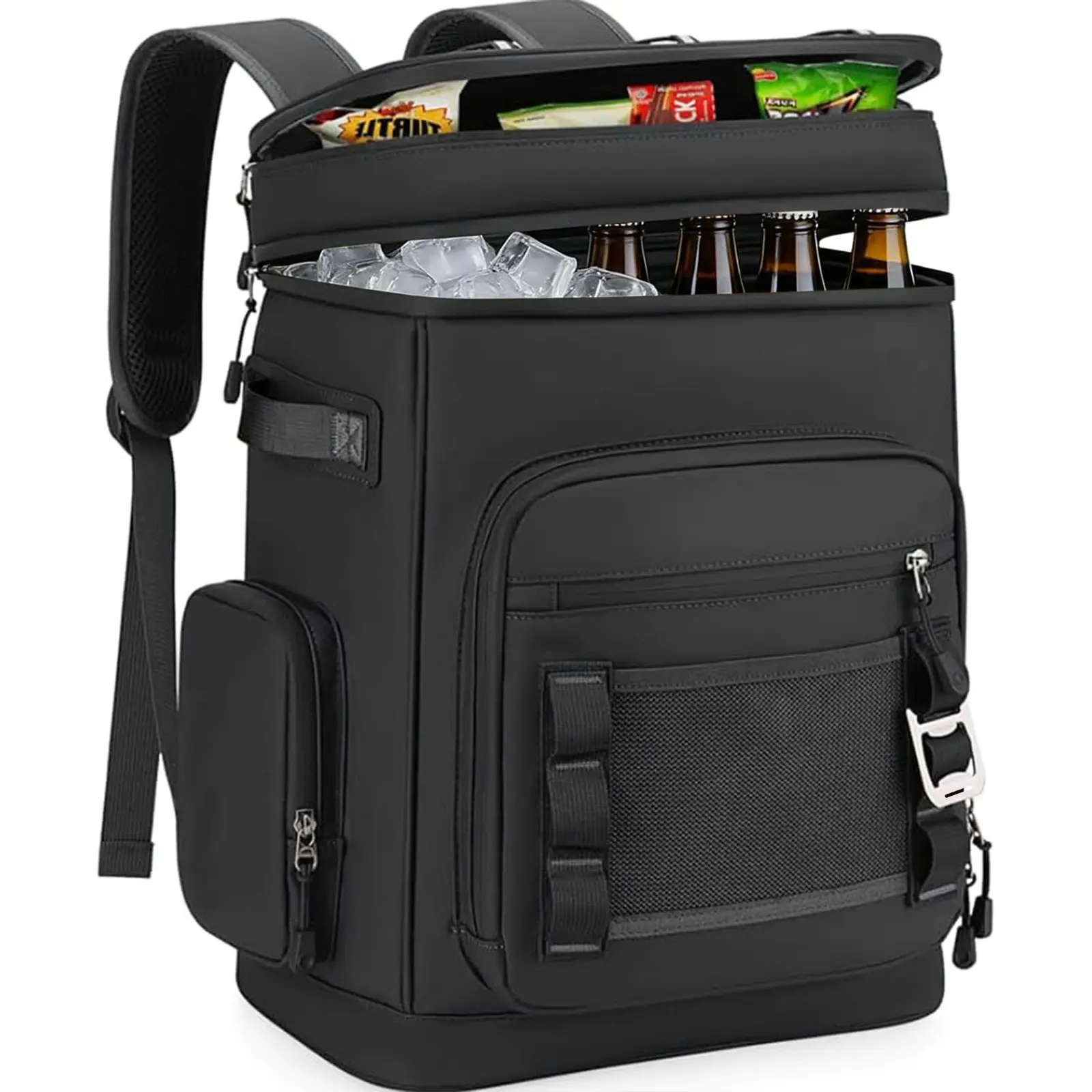 Cooler Backpack with Expandable Double Deck, 48 Can Leakproof Cooler Insulated Portable Soft Lunch Cooler, Extra Large Ice Chest Cooler for Beach, Picnic, Camping, Shopping