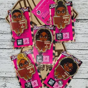 Booked And Busy Retractable Badge Reel Durable Acrylic ID Holder For Nurses Doctors Medical Professionals Aesthetic Healthcare Work Accessory