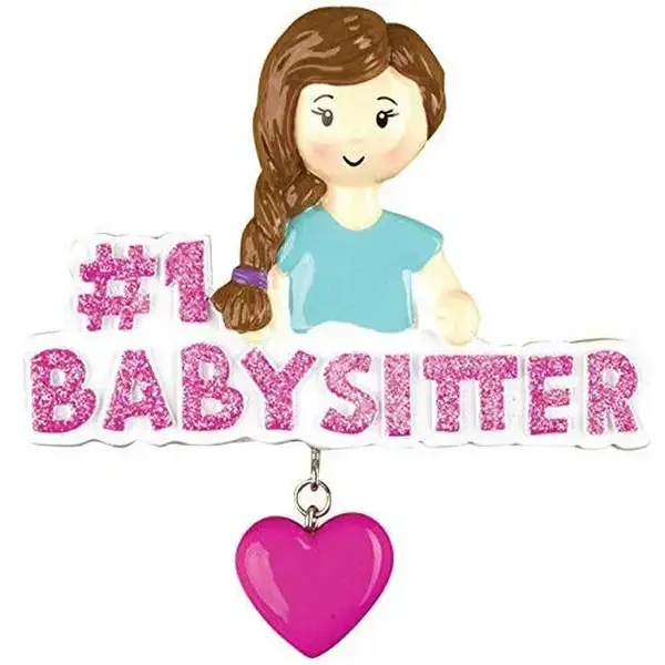 Number 1 babysitter personalized christmas tree ornament