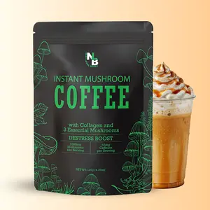 Destress Mushroom Coffee Drink with Collagen – Ashwagandha, GABA & Adaptogenic Mushrooms | Gluten-Free & Non-GMO