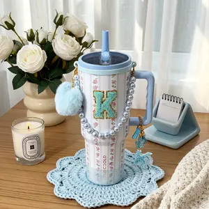 DLOCCOLD 40 oz Tumbler with Handle and Flip Straw, Leak-Proof Tumbler with Lid and Straw, Insulated Stainless Steel Travel Tumbler Drinkware,  Keeps Cold or Hot, Car Cupholder Friendly, Stylish