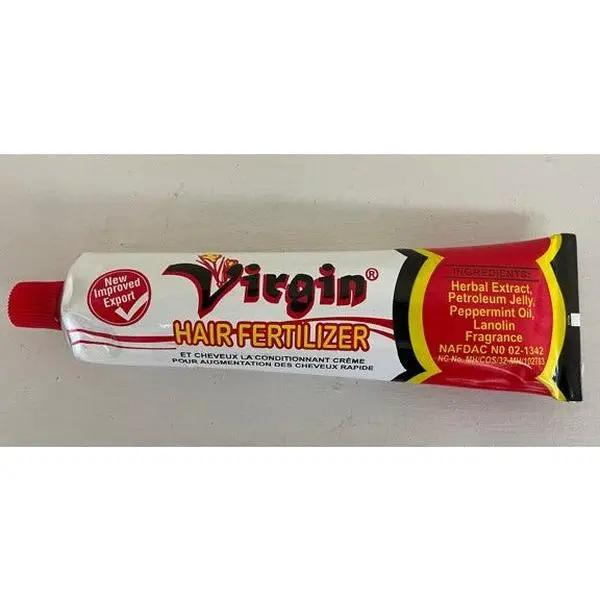 Virgin Hair Fertilizer & Herbal Peppermint Oil Conditioner Cream - Ammonia-Free, Formaldehyde-Free Natural Herbs Rapid Healthy Growth Treatment, 125g Fragranced Formula