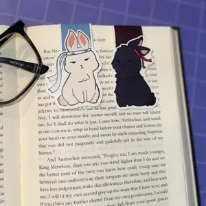 Cultivation Bunnies Magnetic Bookmarks |Demonic Danmei BL Book Magnets, MXTX MDZS, WangXian Bookmark, Cute Booktok Rabbits, wwx and lwj Reader Accessories