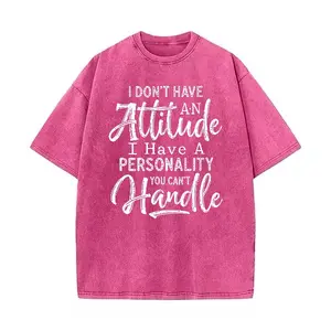 Y2K Aesthetic Black Washed T-Shirt for Women, Funny Personality Quote Top