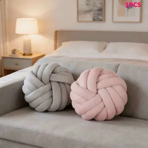 Hand Woven 3-Strand Sofa Cushion, Tatami Floor Cushion, Knot Pillow, Lumbar Support Pillow, Nap Pillow, Bay Window Seat Pad, Home Decor, Office Car Waist Pillow, Bedroom Living Room Tatami Mat