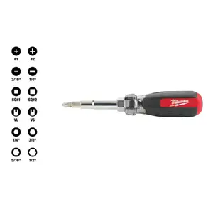 Milwaukee 48-22-2881 13in1 Cushion Grip Screwdriver with Schrader Bit
