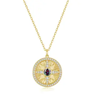 FANCIME "Lumen Star" Alexandrite June Birthstone Sterling Silver Necklace