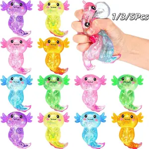 Cute Crystal Jellyfish Stress Relief Toy, Portable Travel Squeeze Toy, Ideal Holiday Gift, Random Colors, 1/3/5 Pieces Set, Kawaii Squishies, Stress Relief Fidget, Squishy Stress Relief