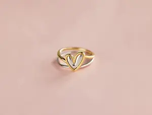 Interconnect | Heart Shape Irregular Sterling Silver Ring