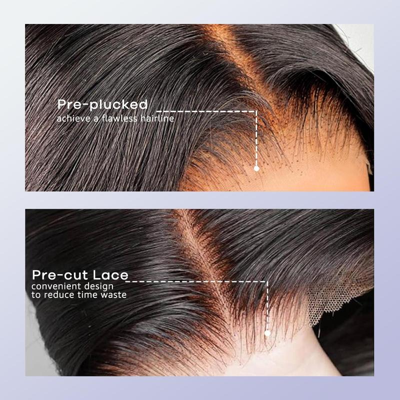 Menglle Side Part Honey Blonde Highlight 7x6 Pre Cut Lace Bouncy Body Wave Bob Wig Human Hair Wigs Natural And Voluminous#springfresh#GiftedInLove