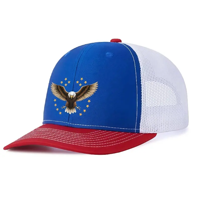 Red blue with white mesh