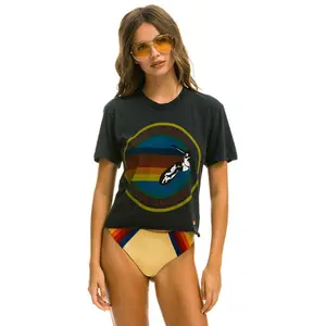 AVIATOR NATION HAMPTONS BOYFRIEND TEE - CHARCOAL
